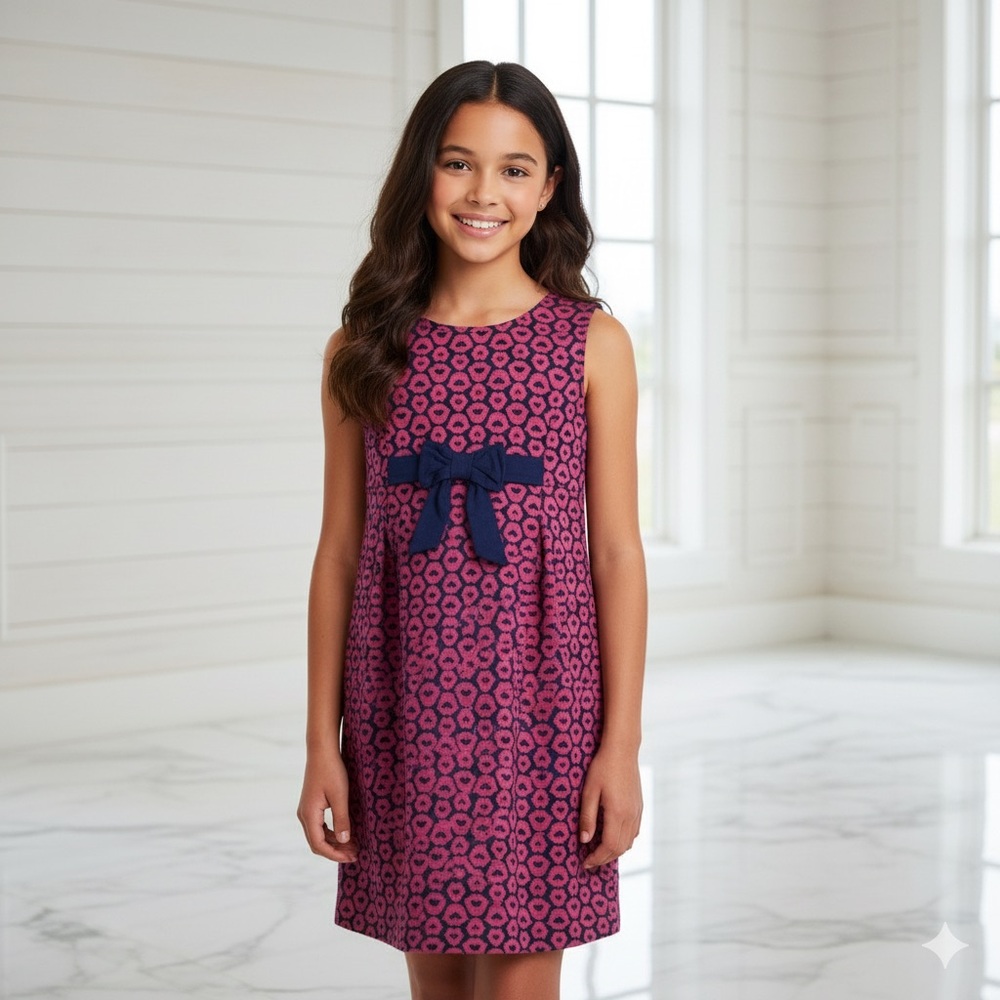 Lilly Pulitzer Don't Give Me Lip Evie Dress Size XL (12/14) Girl's EUC